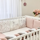 Set lenjerie patut bebe 7 piese Bambi roz (3)